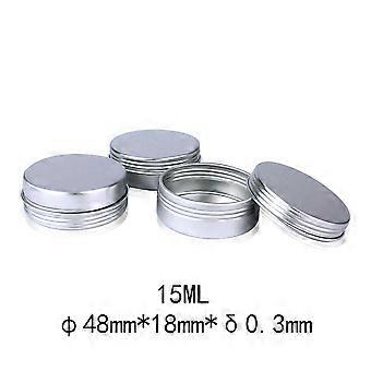 Round Tin Can Aluminium Metal Makeup Storage Containers for Storage 24Pcs