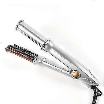 2-in-1 Haarglätter & Lockenstab, 3 Heizstufen, 60 Sekunden Aufheizzeit, automatische Abschaltung, Dualspannung, Silber