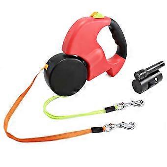 Pet supplies, automatic telescopic dragging LED rope, double-headed traction rope, dog LED rope, 3M