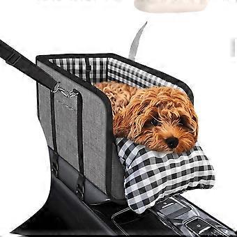 Opvouwbare hondenautostoel met gordelsteun, draagbare verhogingsstoel met kussen en stevig frame voor kleine honden tot 4,99 kg, SUV, sedan, bestelwagen
