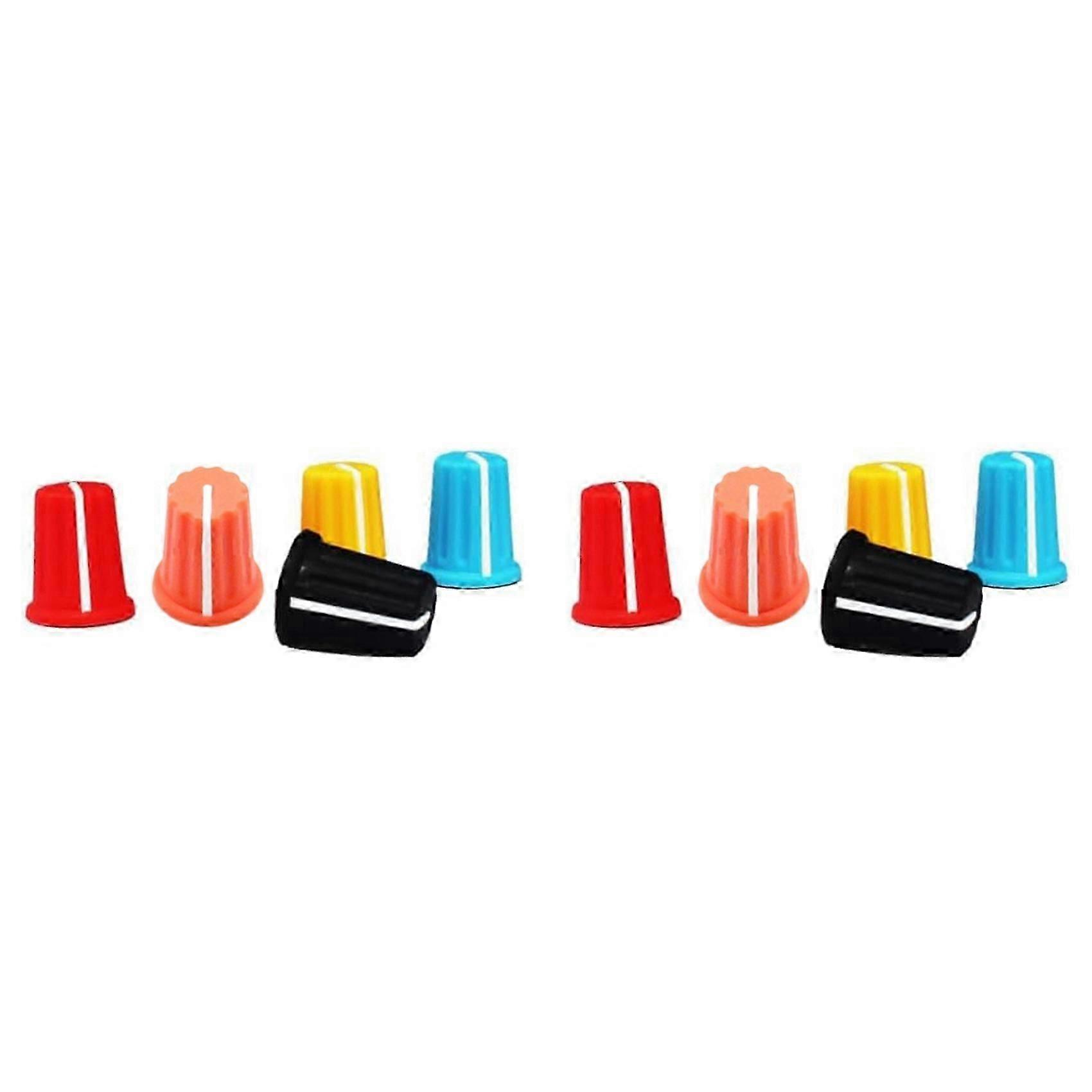 10X EQ Rotary Knob Replacement Equalizer Potentiometer Fader Knobs Push Rod Cap, Knob Cap-B