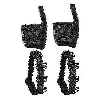 Elastic Lace Shoelaces for High Heels Use with 2Pairs Fixed Straps