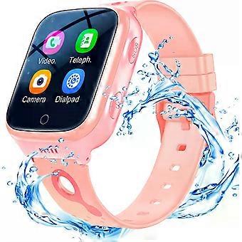 1,44-Zoll-4G-Kinderuhr mit GPS-Tracking, Gegensprechfunktion, 1000-mAh-Akku, Pink