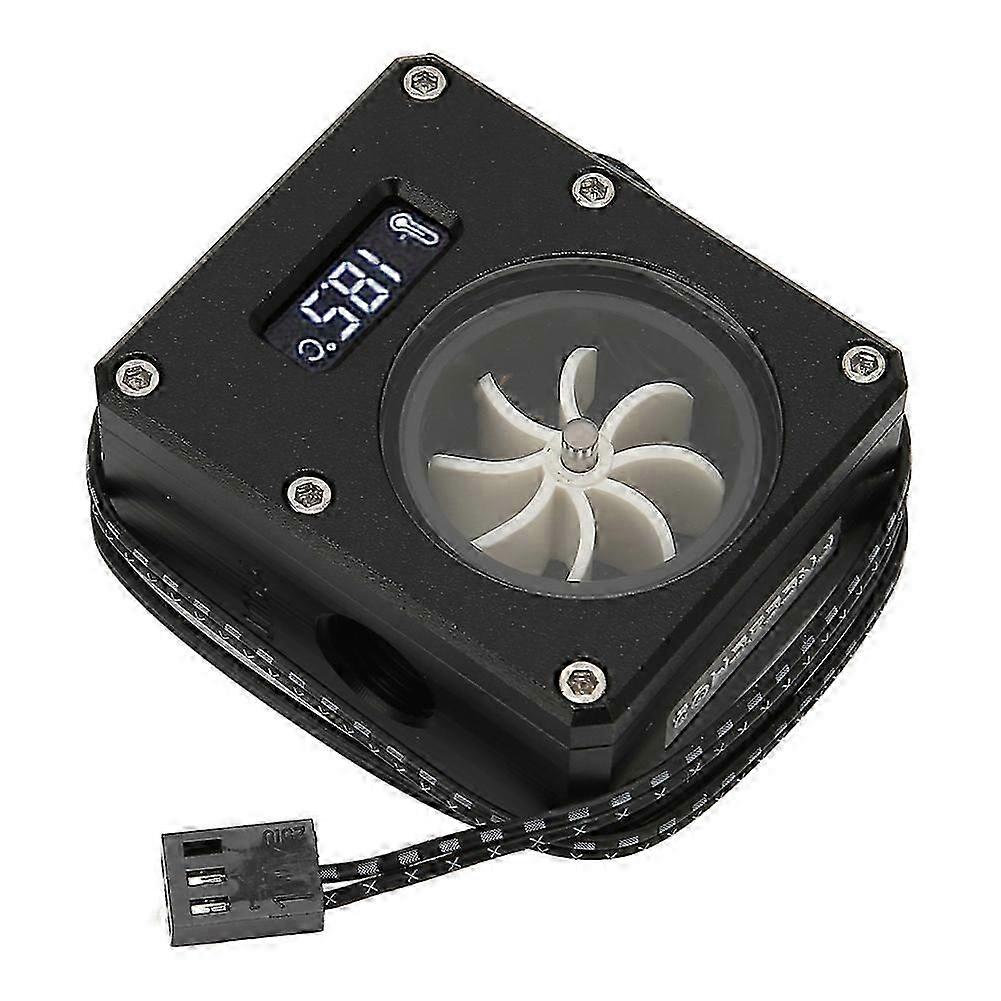 PC Water Cooling Flow Meter Indicator 12V Small 3pin Interface G1/4 Thread Pom Rustproof Computer Flow Meter