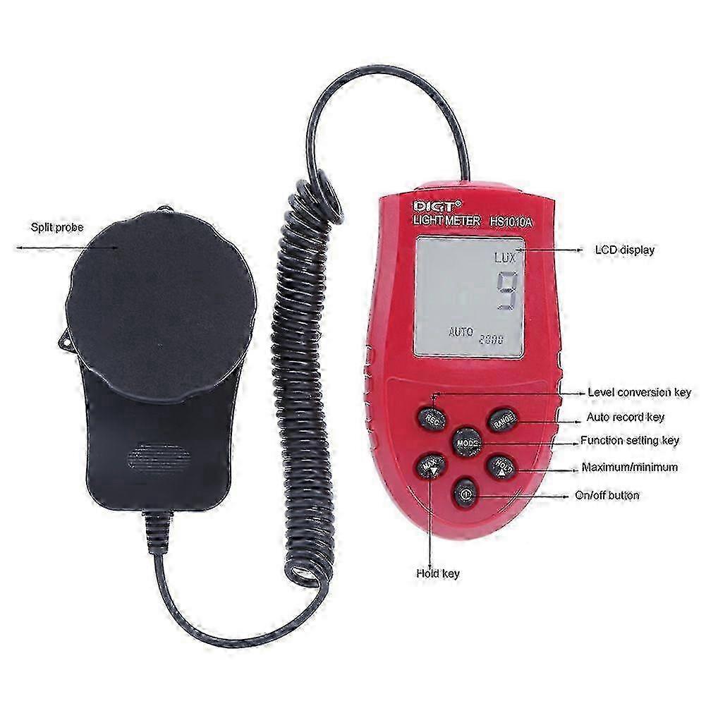 High Precision Portable Digital Lux Meter Auto Range Photometer HS1010A