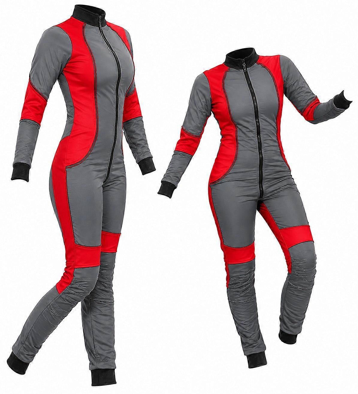 Unique Design Grey And  Red  Skydiving Jumpsuit