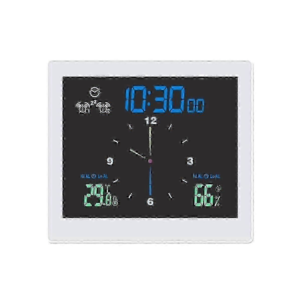 Waterproof wall clock for bathroom with digital timer-inst