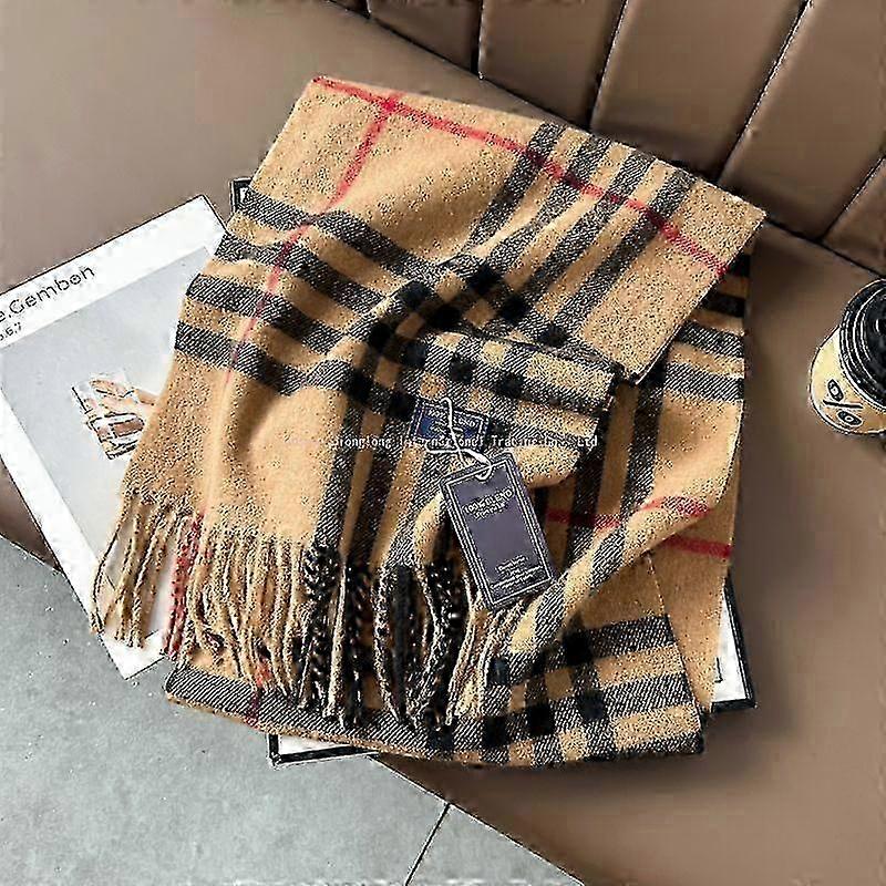 Winter Check Scarf Warm Polyester