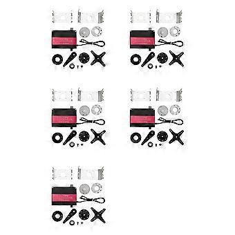 5X 150KG 12V RDS51150 Double-Shaft Digital Metal Robotic Servo with U Mounting Bracket Waterproof 270 Degree