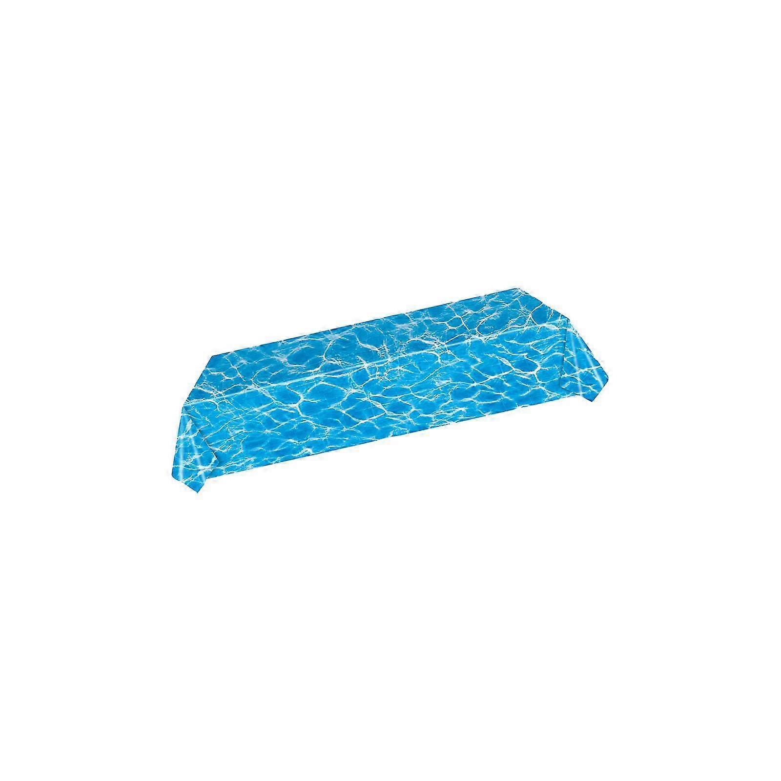 Ocean Waves Plastic Tablecloth compatible with Home Use with Water Wave Pattern