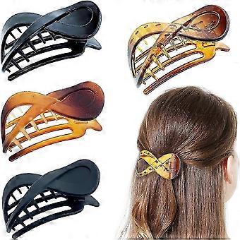 R9 4 Pcs Hair Clips Braided Hair Clips Big Hair Catch French Design Hair Grips