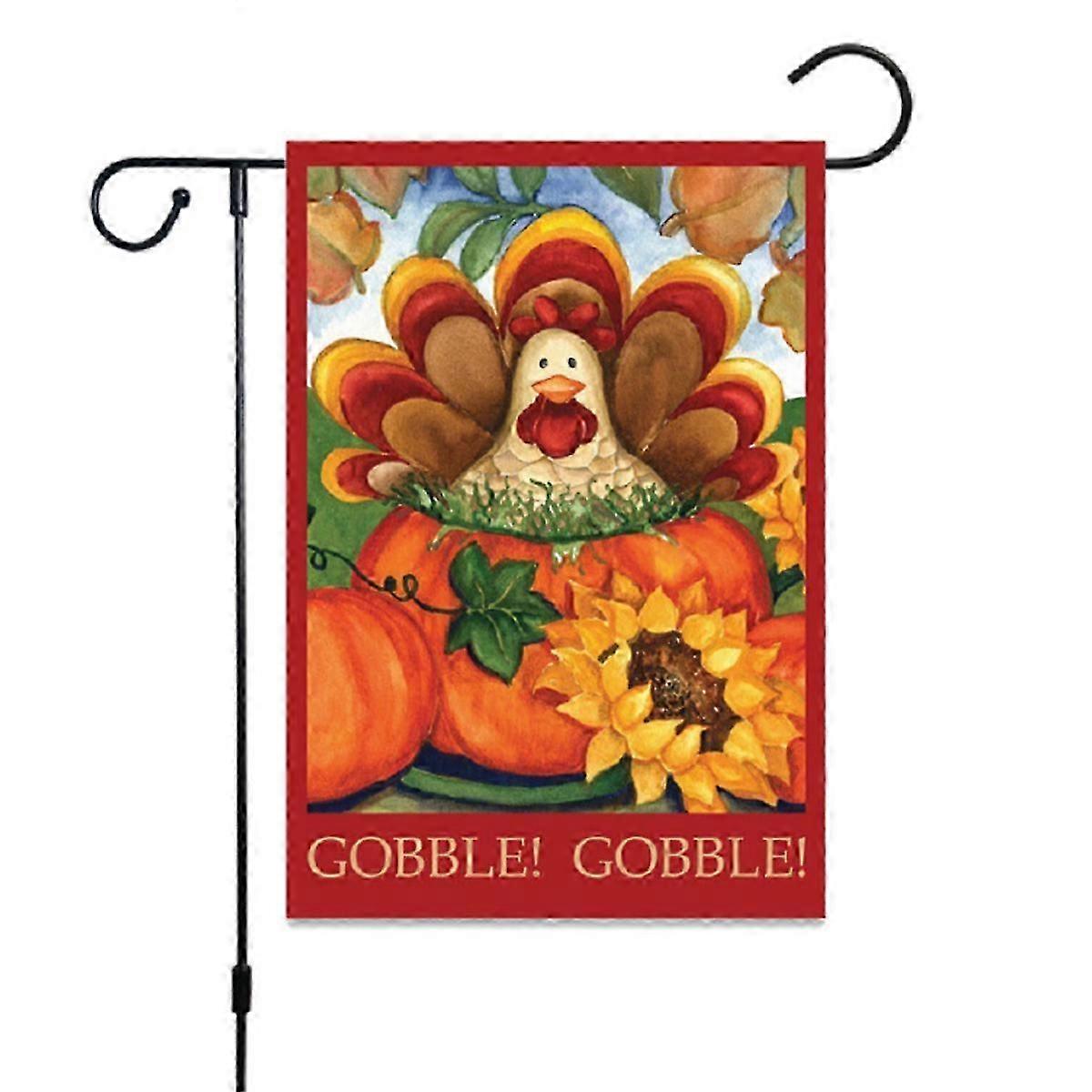 Thanksgiving Garden Flag Double Sided
