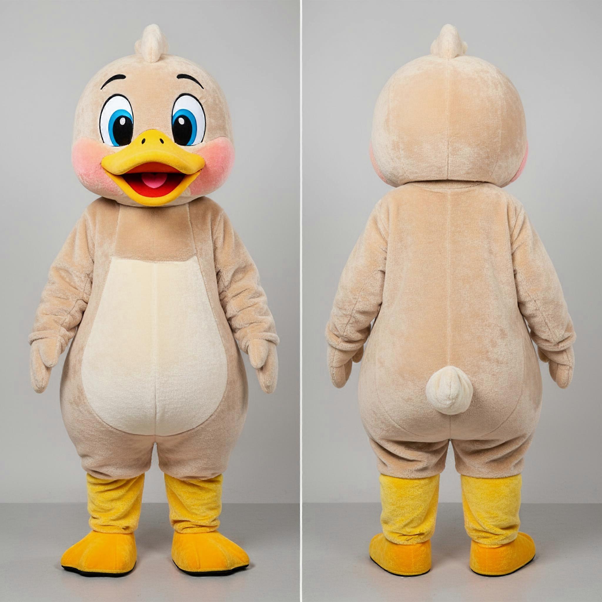 MASTICOT Beige Cuddly Duck Mascot
