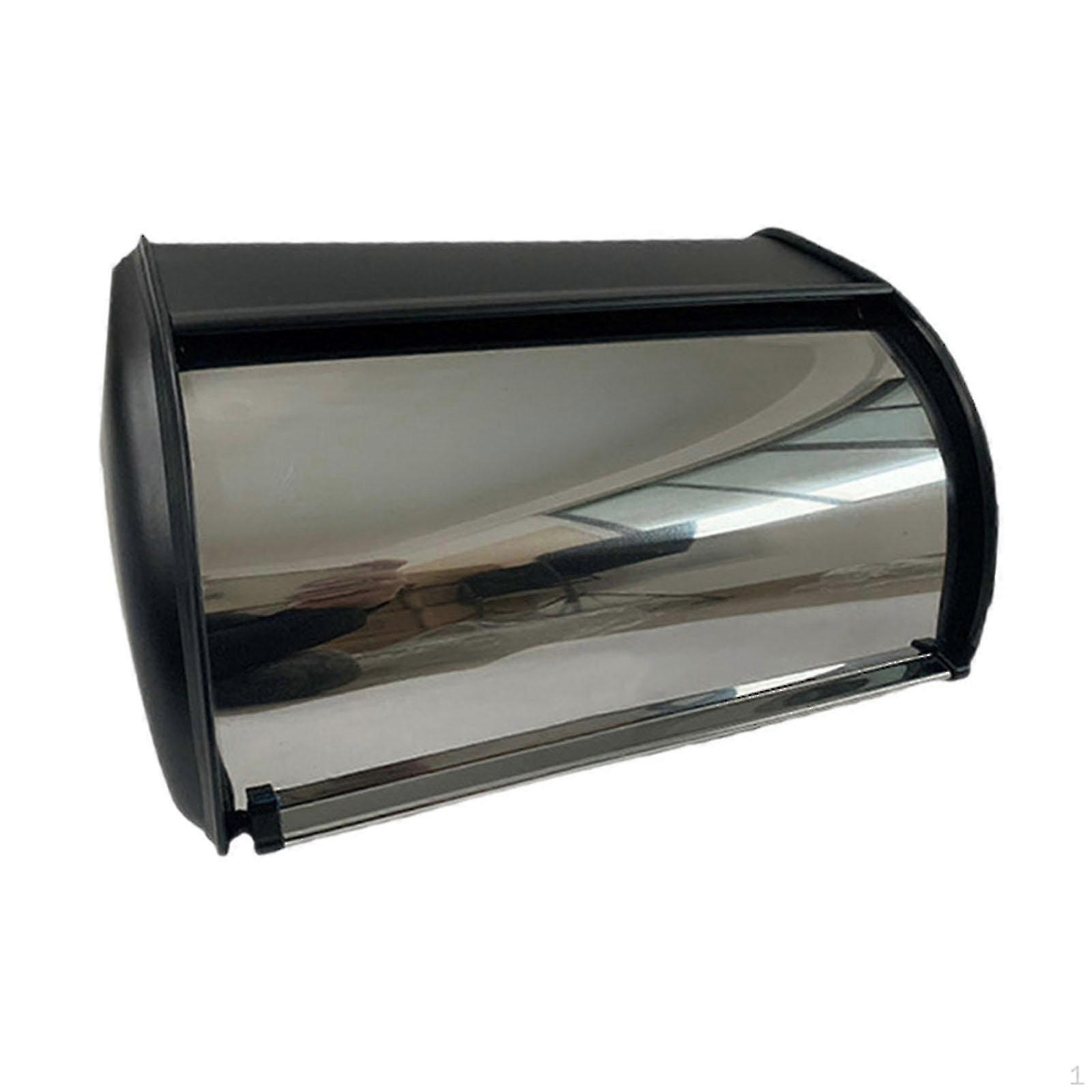 Bread Bin with Roll Lid Box Large Capacity Multipurpose Storage Holder for Countertop