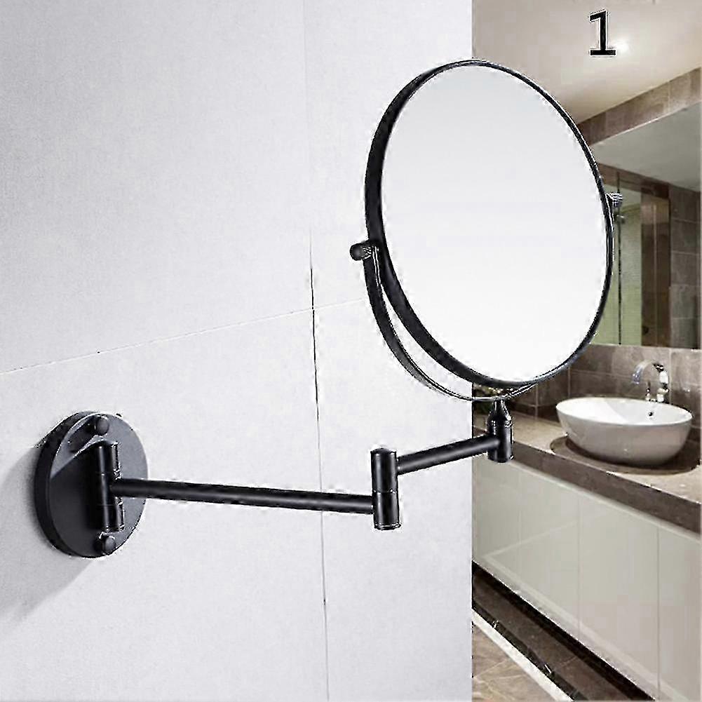3X Magnification Wall-Mounted Makeup Mirror with Double-Sided Swivel and Extension Functionality