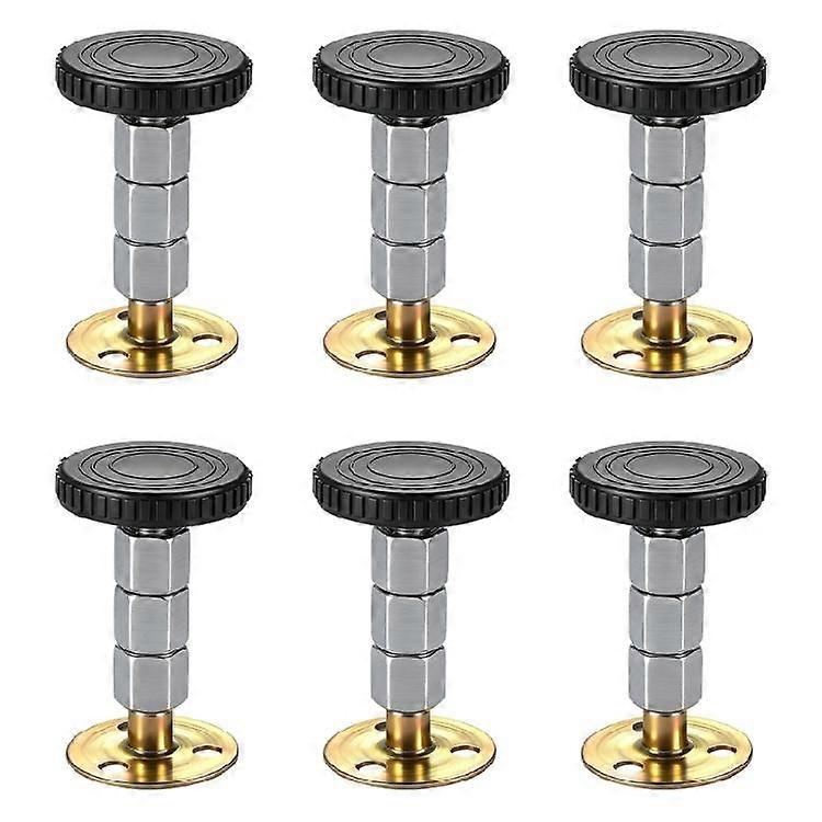 6Pcs Wall Mounted Bed Frame Stabilizer Brackets Kit Tool Less Installation Adjustable Length For Noise Less Headboard Fixing