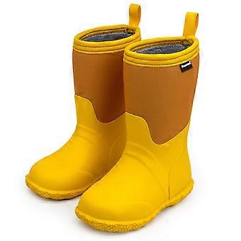 Botas infantis impermeáveis ​​e antiderrapantes para meninos e meninas, calçado resistente para caminhadas no inverno.