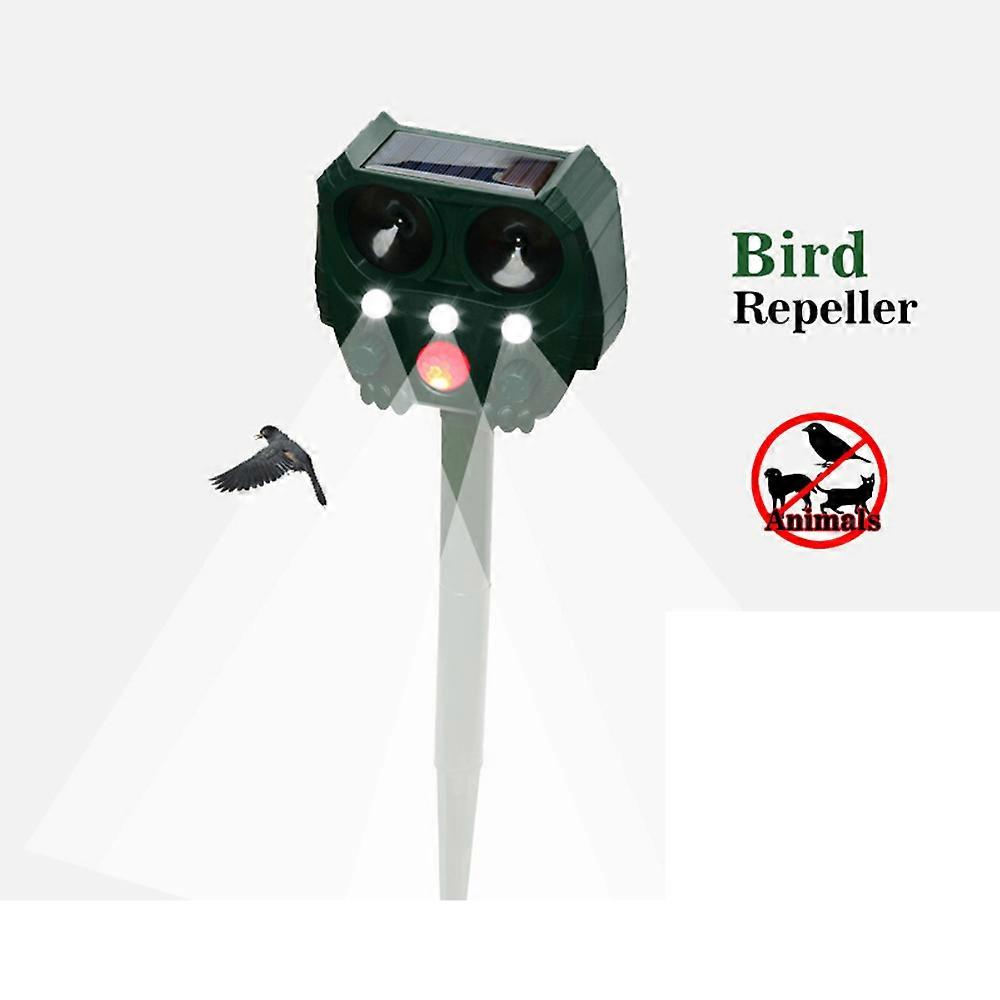 Ultrasonic Motion-Sensing Solar Pest Repeller