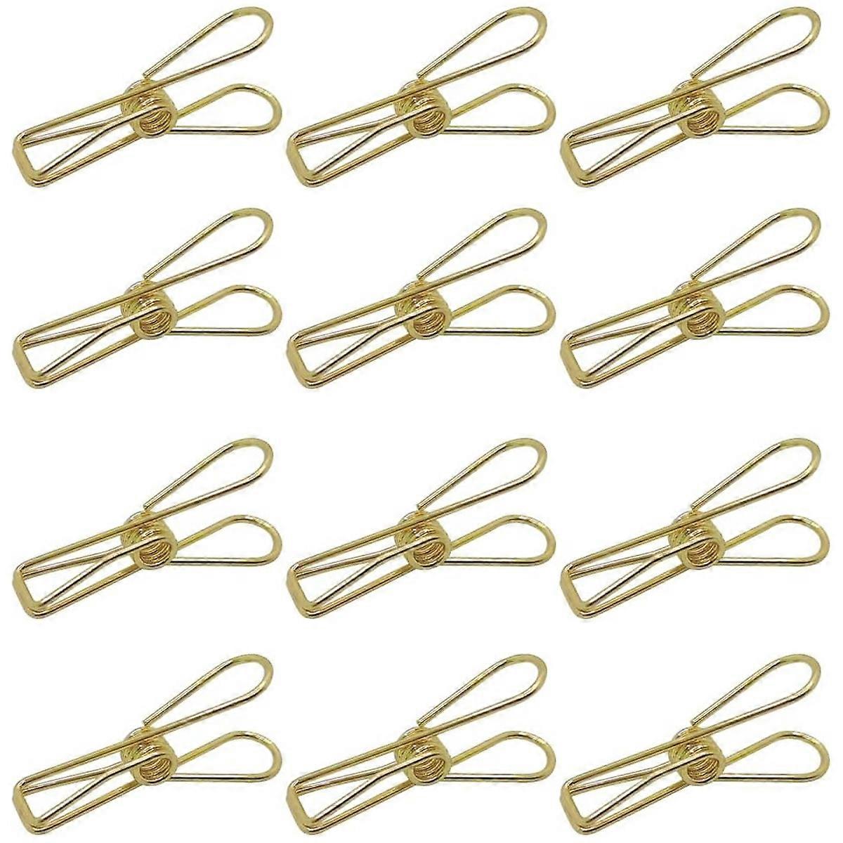 Rustproof Metallic Binder Clips Smooth Surface Hollow-Out Design