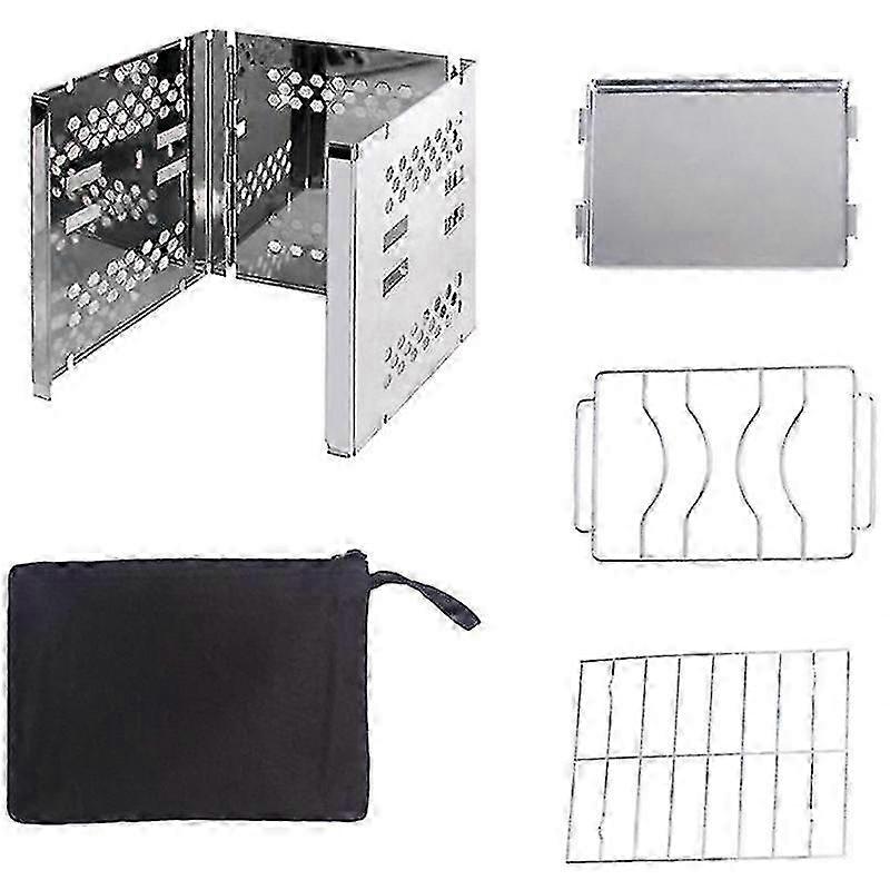 Compact Folding Stainless Camping Grill