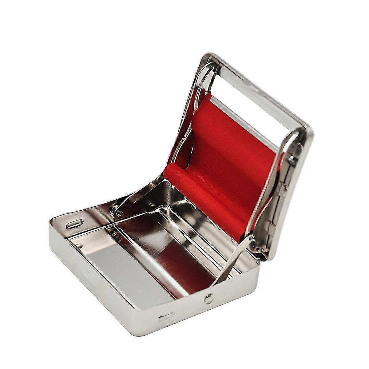 Metal Cigarette Rolling Machine Manual Red Cloth Cigarette Case Hand Roll Automatic