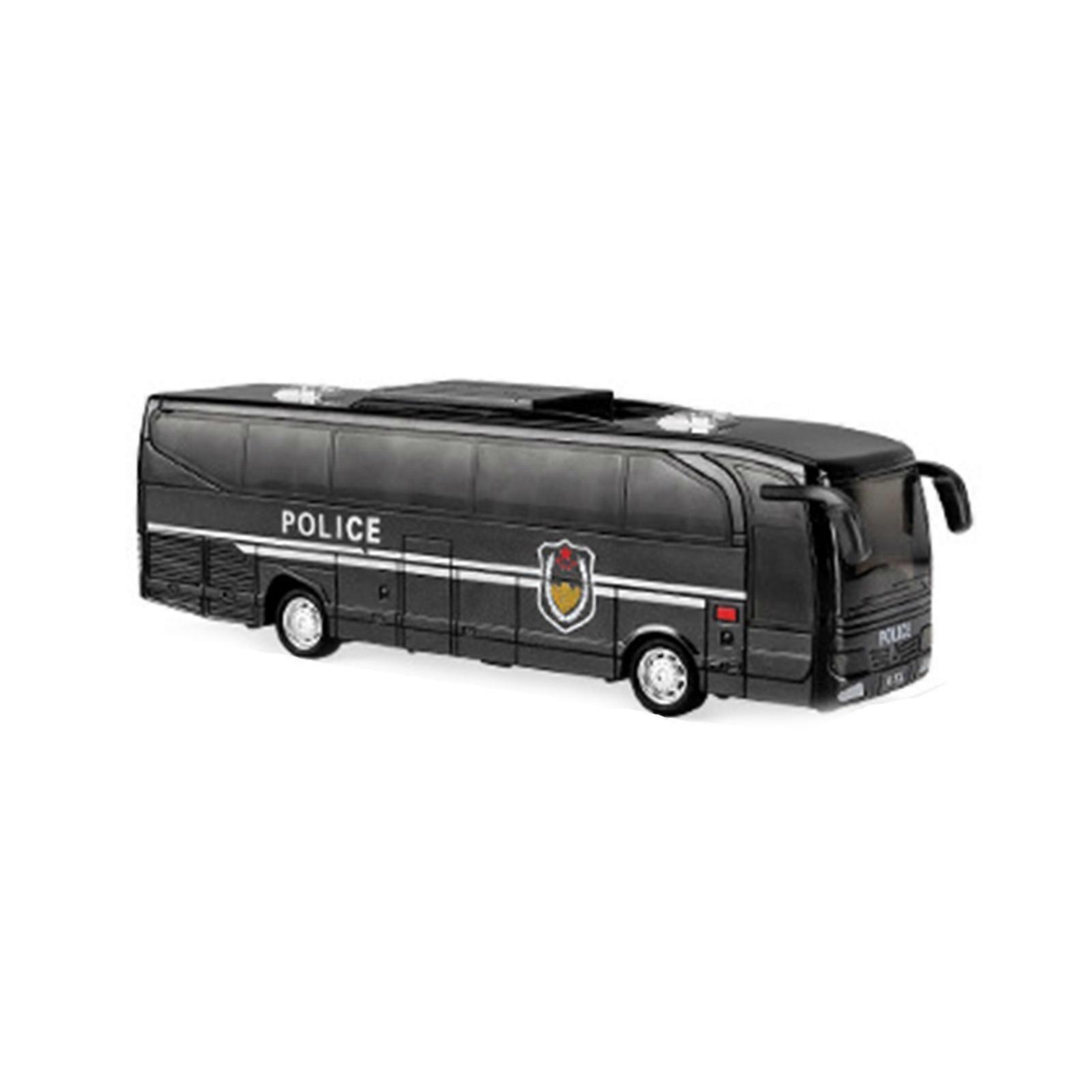 Pullback Rescue Bus Toy With Lights Sounds