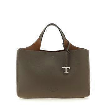 Tod's Gray Calfskin Handbag