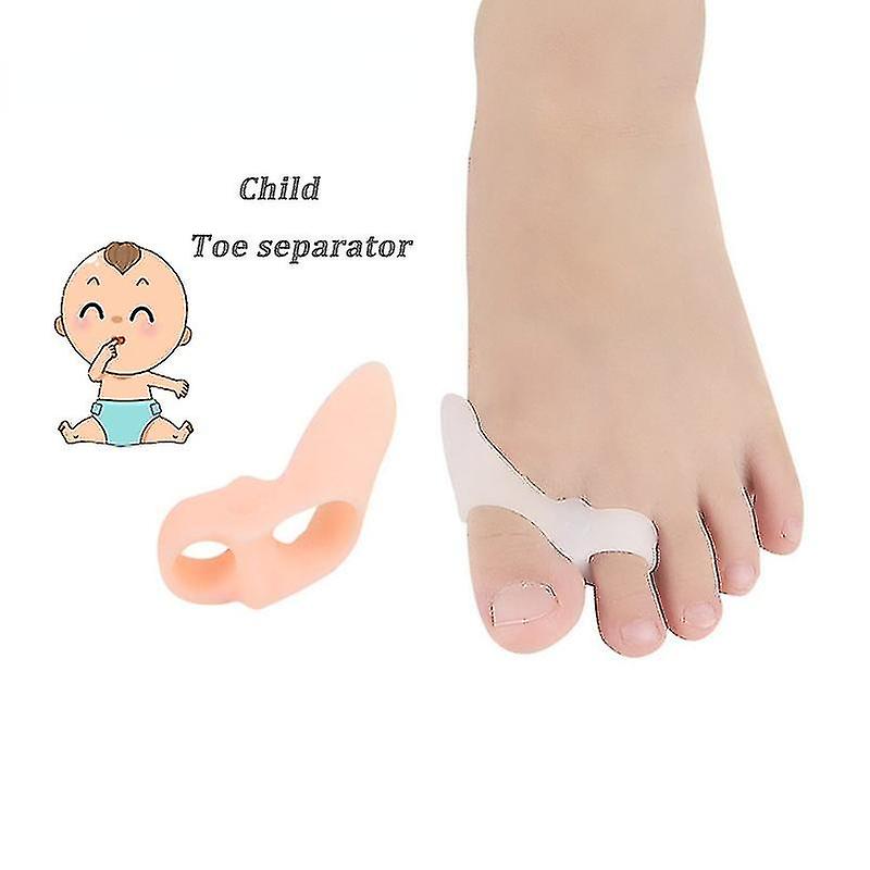 2 Packs Of Children's Hallux Valgus Protector Overlapped Toe Corrector-white