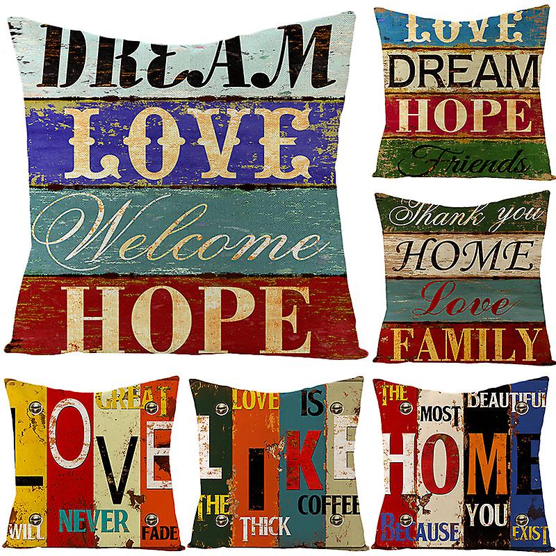 Set of 10 Cushion Covers 45x45cm, Multicolored Retro Decorative Pillow Case for Sofa Bed Bedroom Chair Garden