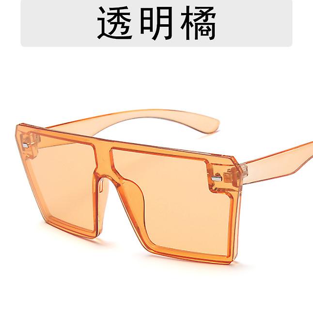New Women's Large Frame Dazzling Mercury Sunglasses Retro Square Frame Personality Sunglasses One-piece Miding Goggles