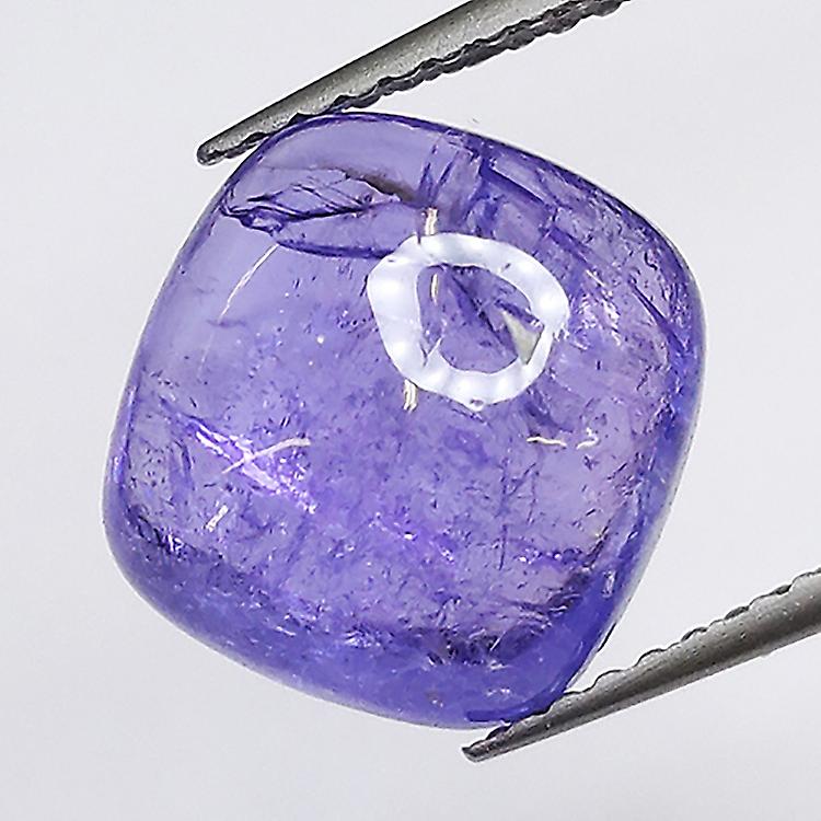 5.46ct Tanzanite Cabochon Square 10x10mm awo11