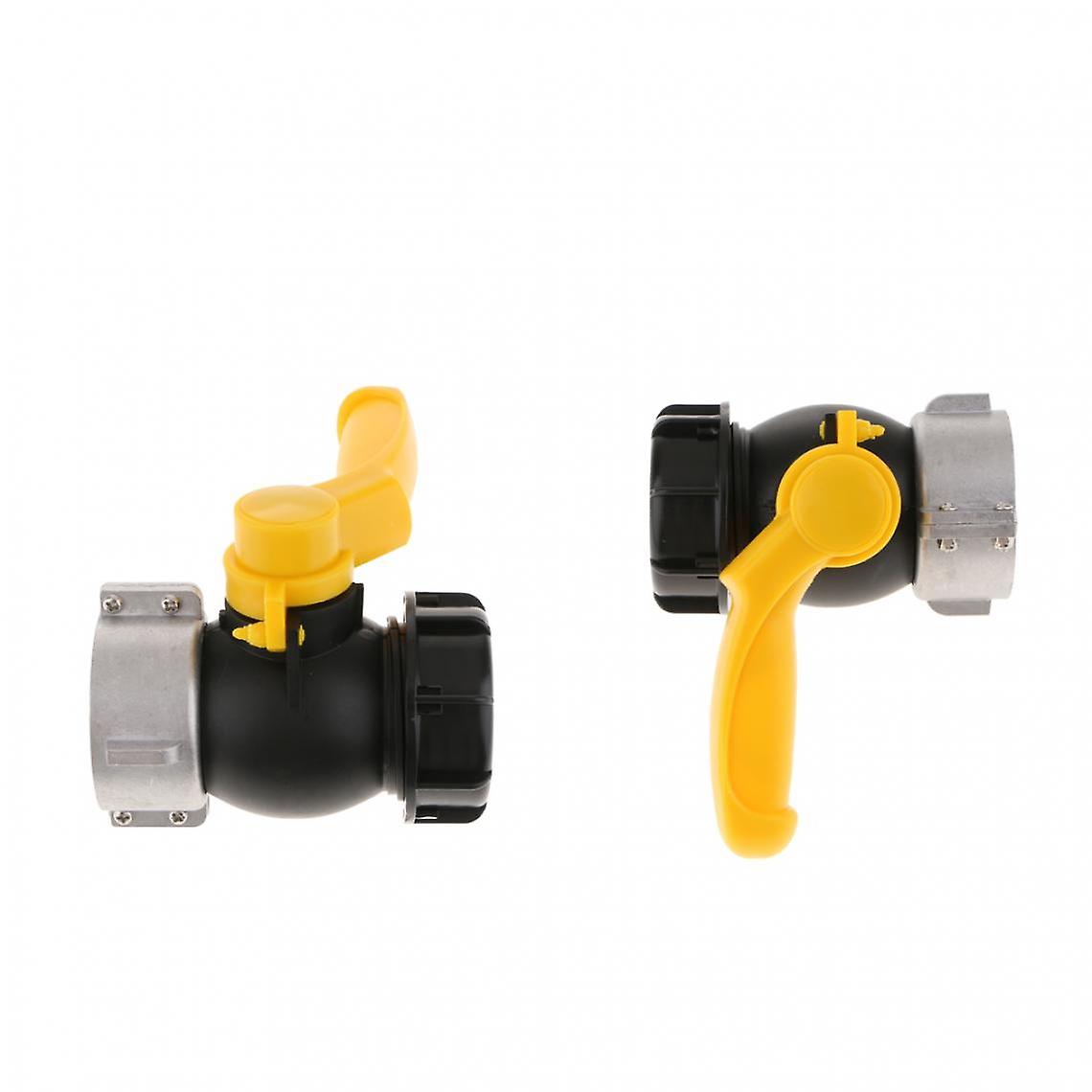 2pcs Ibc Tote Garden Drain Adapter Garden Hose Fitting Ball Value 75mm