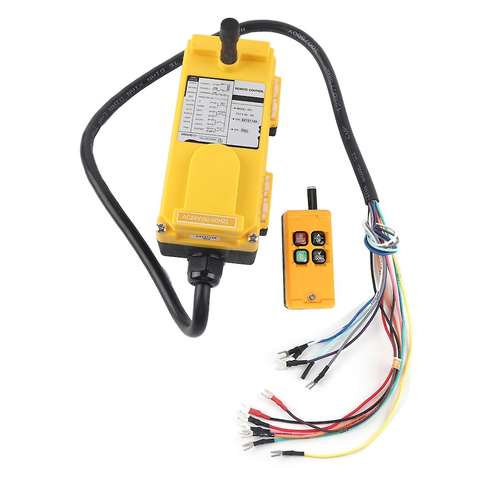 Crane Chain Hoist Push Button Switch Lifting Remote Controller 4 Buttons