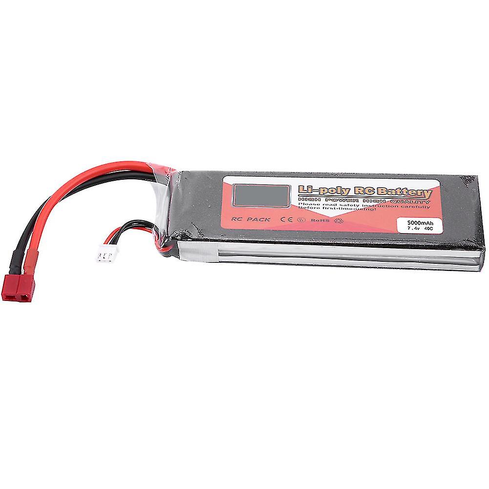 Zop Power 2s 7.4v 5000mah 40c Rechargeable Lipo Battery With T Plug (5000mah 40c)