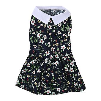 Hondenjurk zacht ademend lichtgewicht modieuze elegante bloemen puppy prinsessenjurk voor lente zomer XS