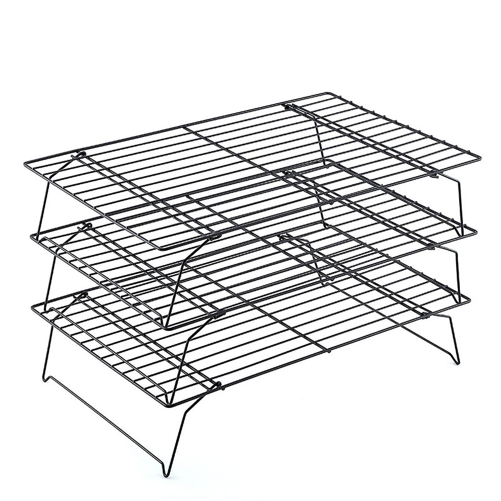 Cooling Rack Three-layered Folding Cooling Rack Drying Cake Rack Drying Net Cake Q