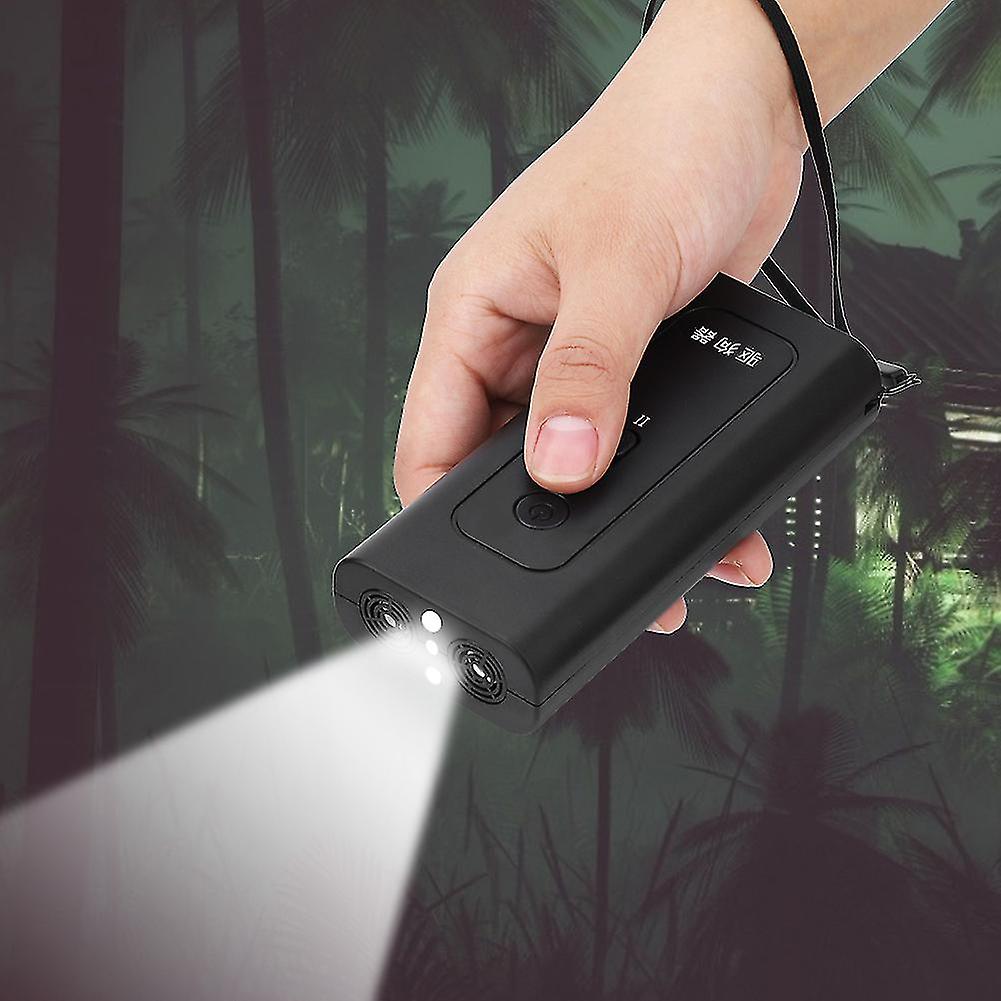 Black Ultrasonic Dog Repeller Anti Barking Device Anti Barking Device with Charging Cable