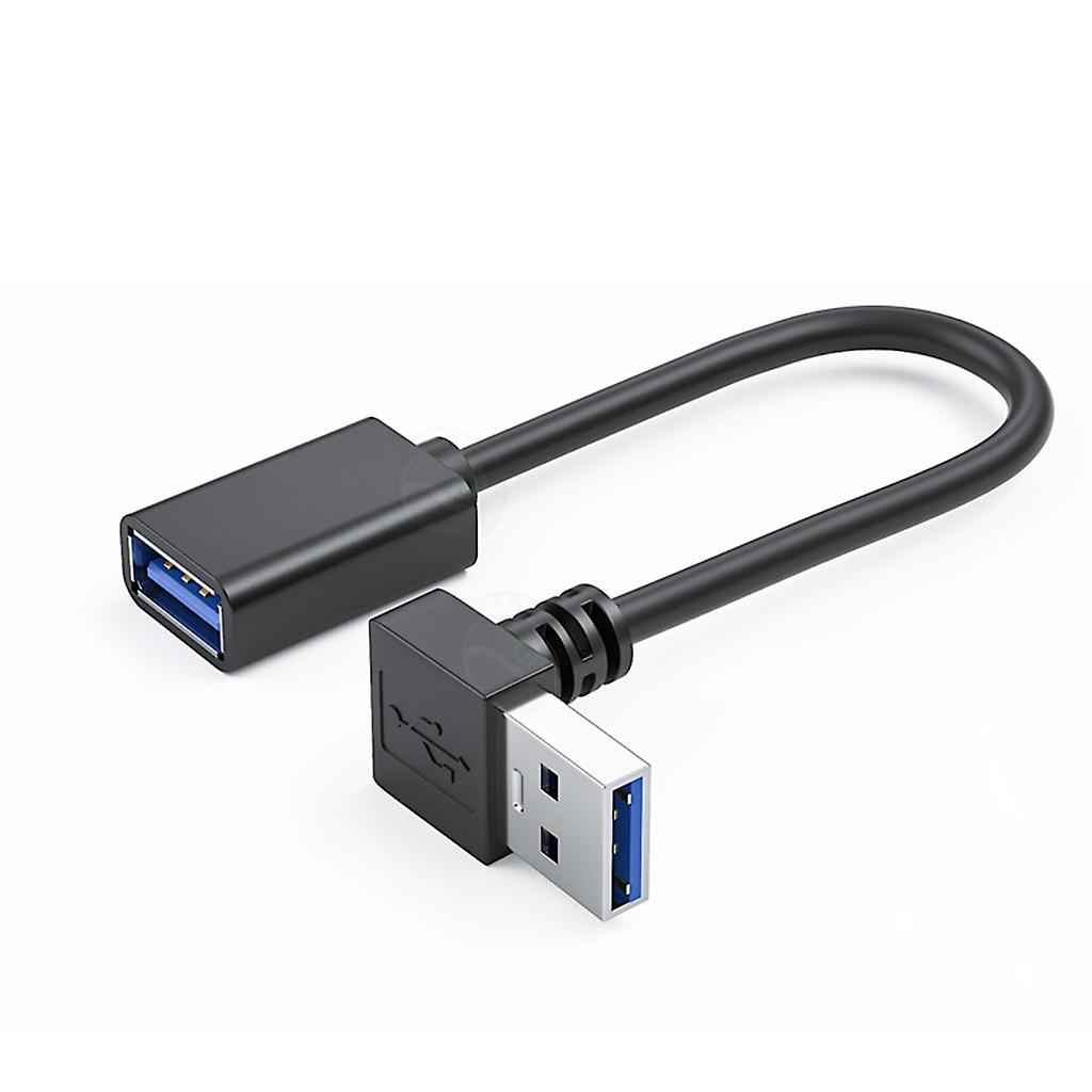 USB 3.0 Extension Cord Cable with 90-Degree Bend for Computer, USB Drive, Card Reader, Mouse, Keyboard