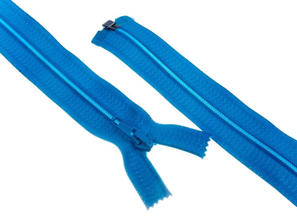 Minerva Nylon Open End Coat Zips Turquoise - 40 cm - each
