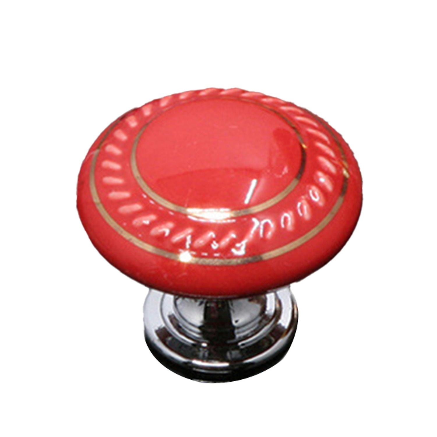 35mm Sturdy Cabinet Pulls Double Coil Wide Applications Durable Anti-fall Off Ceramic Cabinet Knobs 