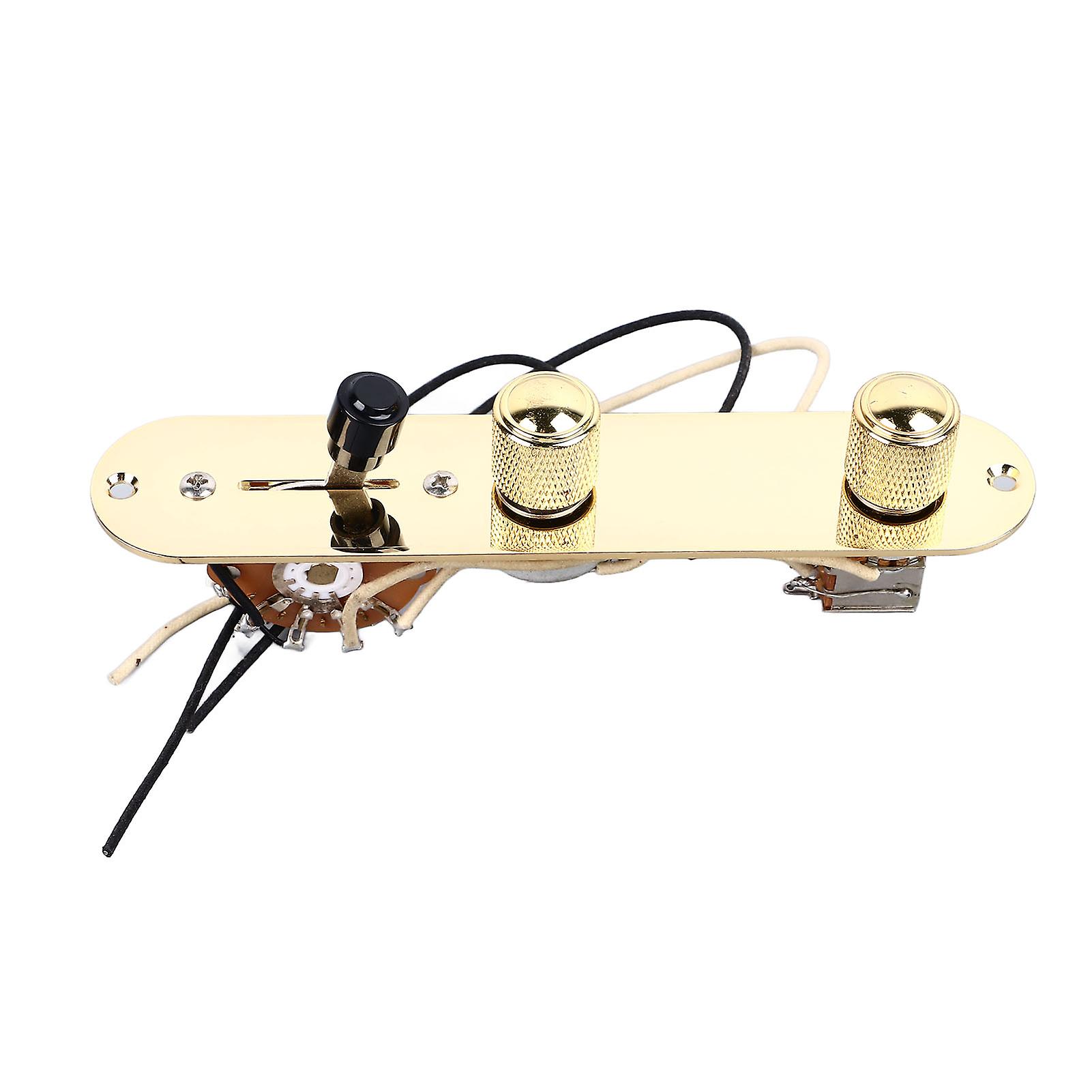Prewired Guitar Control Plate Precise Design Electric Guitar Control Circuit Board For Replacement Gold