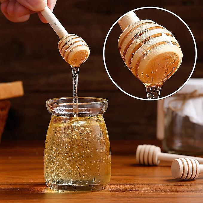10pcs Honey Dip Sticks, 3" (about 7.6cm) Mini Wooden Honeycomb Sticks, Small Honey Spoons, Stirring Sticks, Suitable for Honey Jars, Dispensing Mouth