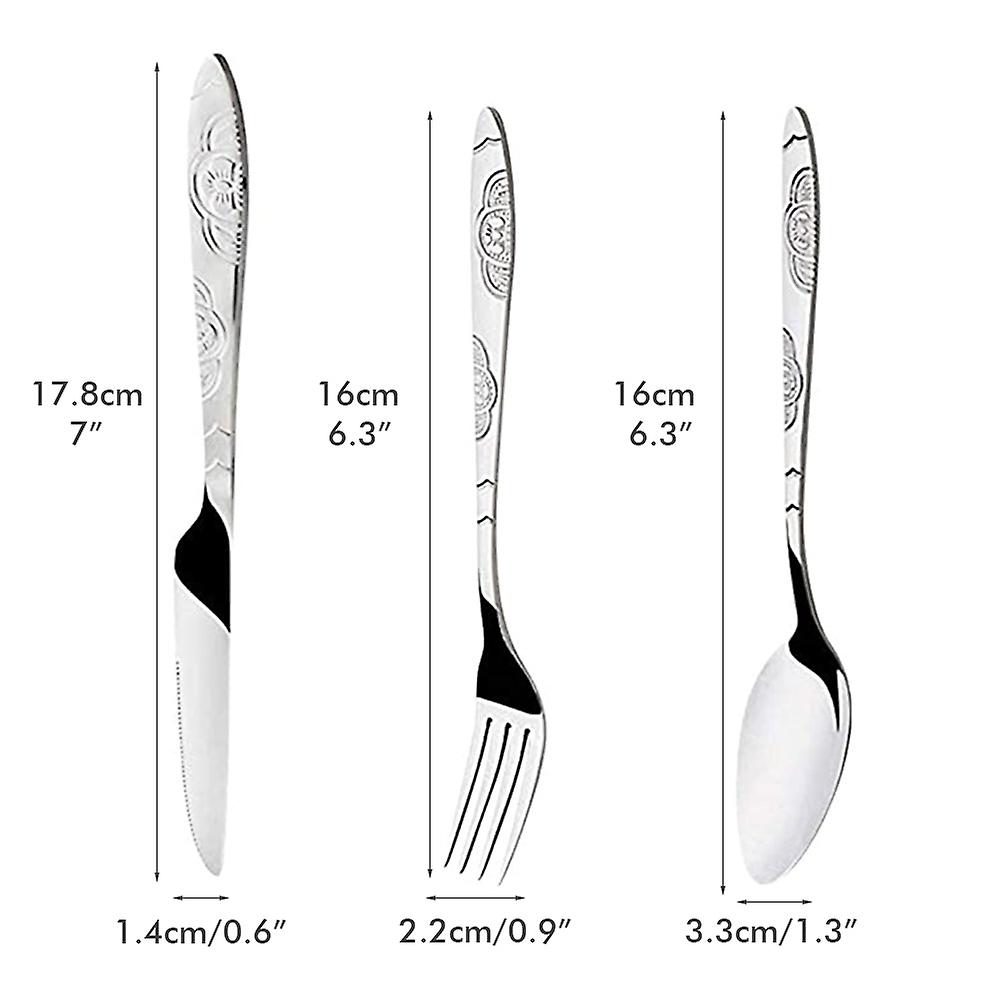 4PCS Stainless Steel Cutlery Set Lightweight Durable Tableware