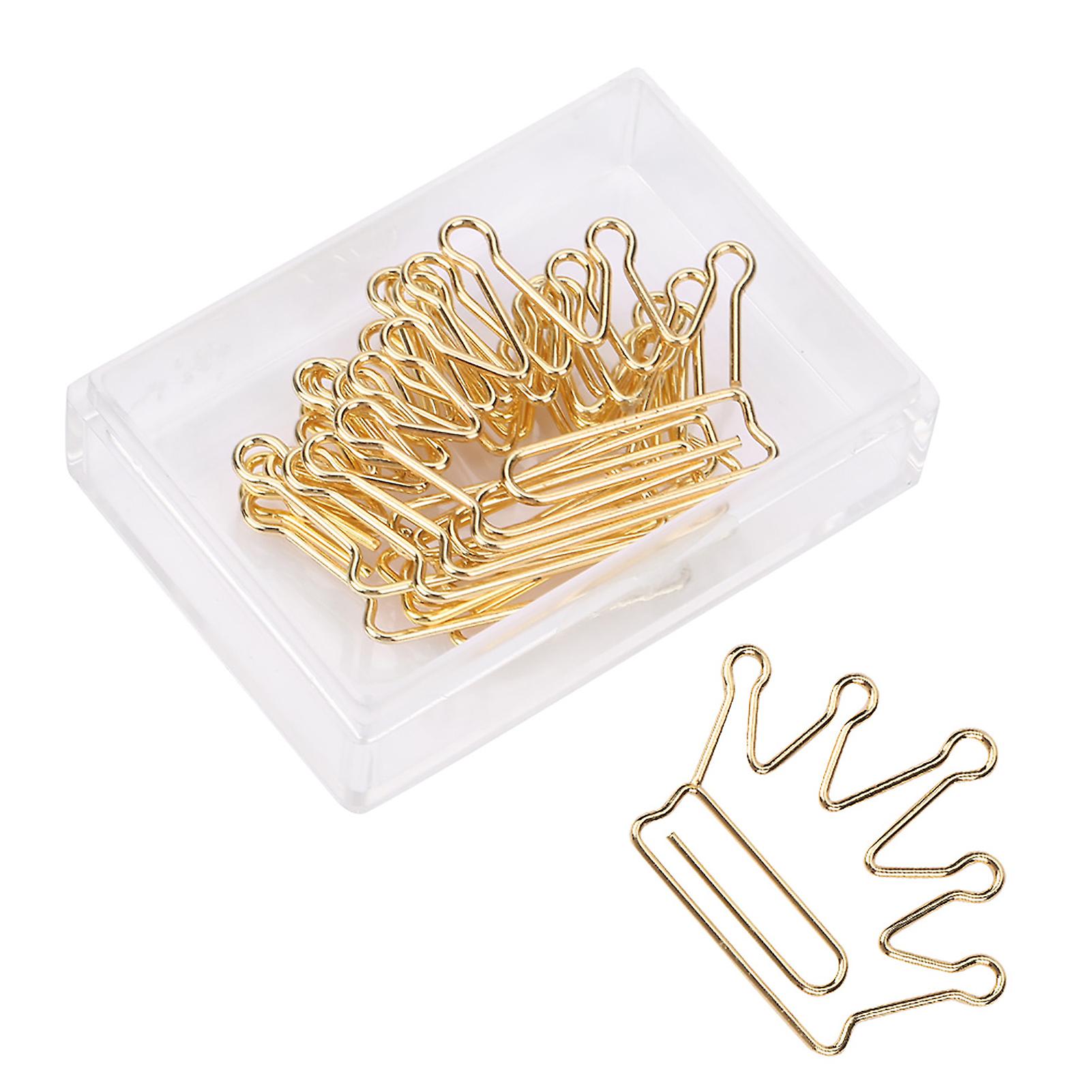 10 Pcs Crown Paper Clips for Bookmark, Document, Organization, Stationery