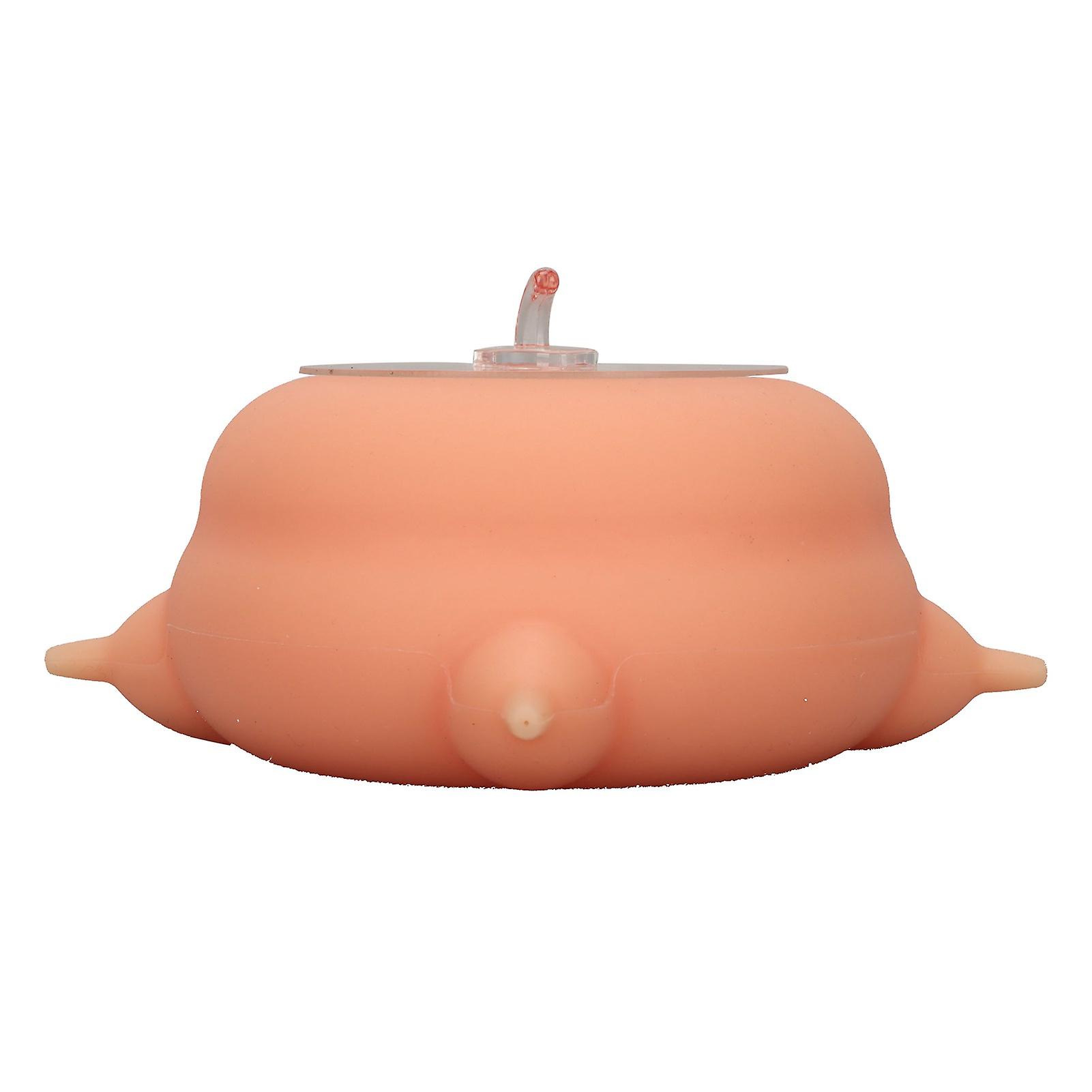 Puppy Milk Feeder Bowl 200ml Simulation Puppy Nursing Station Nipple Feeder with Suction Cups for Multiple Puppies Pink 