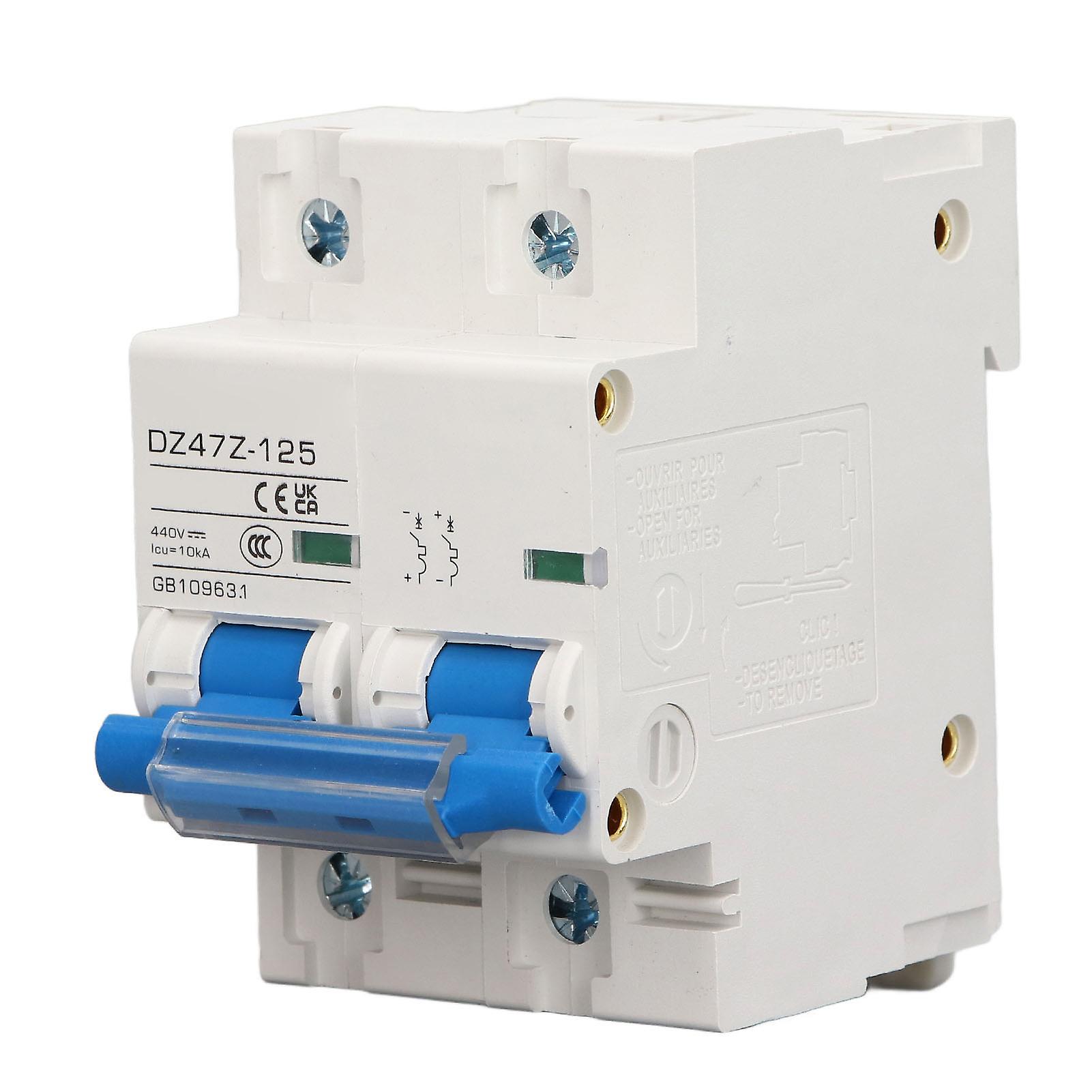 DC Circuit Breaker 10KA 2P High Current DC Disconnect Switch for Solar PV System DC440V D125