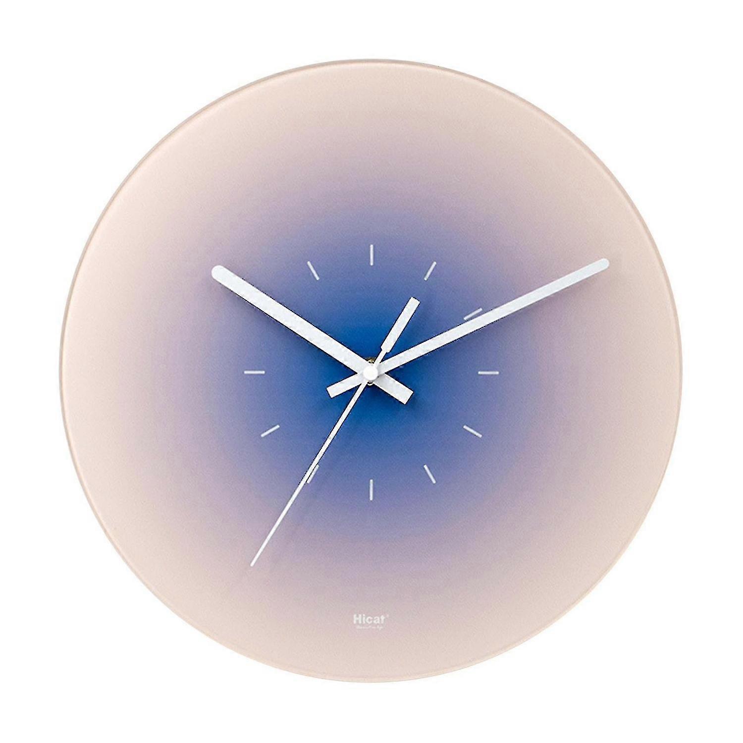 Nordic Sunset Wall Clock Battery Operated With Pointed Needle Round Silent Clock