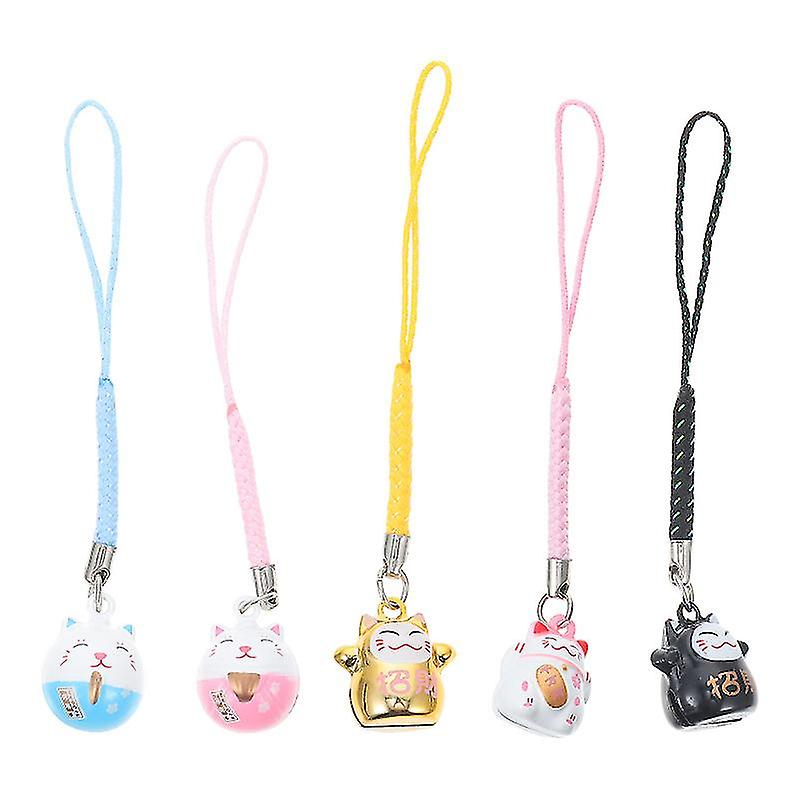5pcs Fortune Cat Keychain
