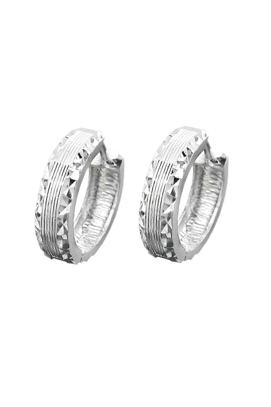 Hoop Earrings Diamond Cut Silver 925 - Gl91533