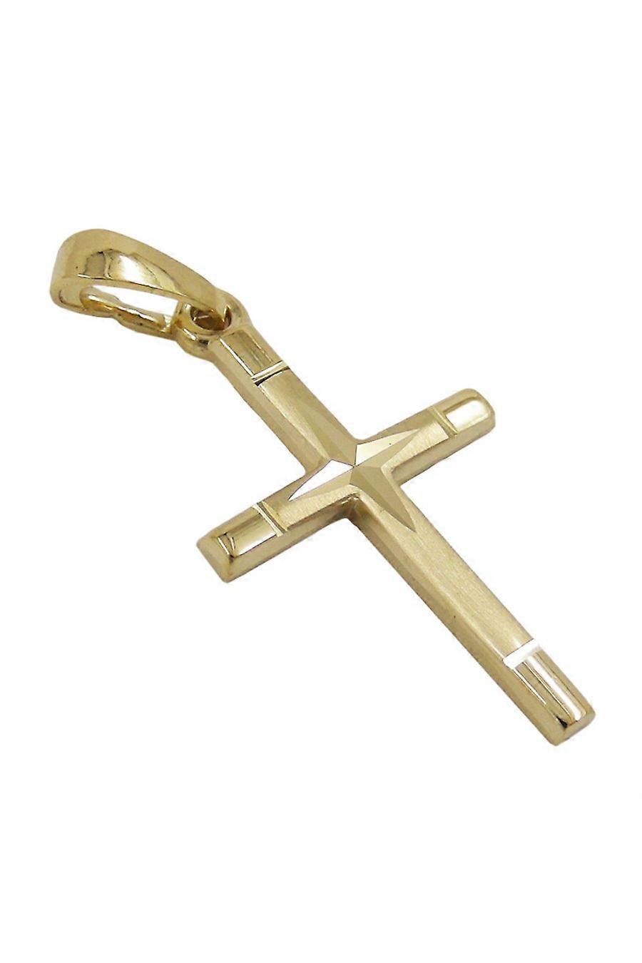 Pendant Cross Diamond Cut 14k Gold - Gl430682